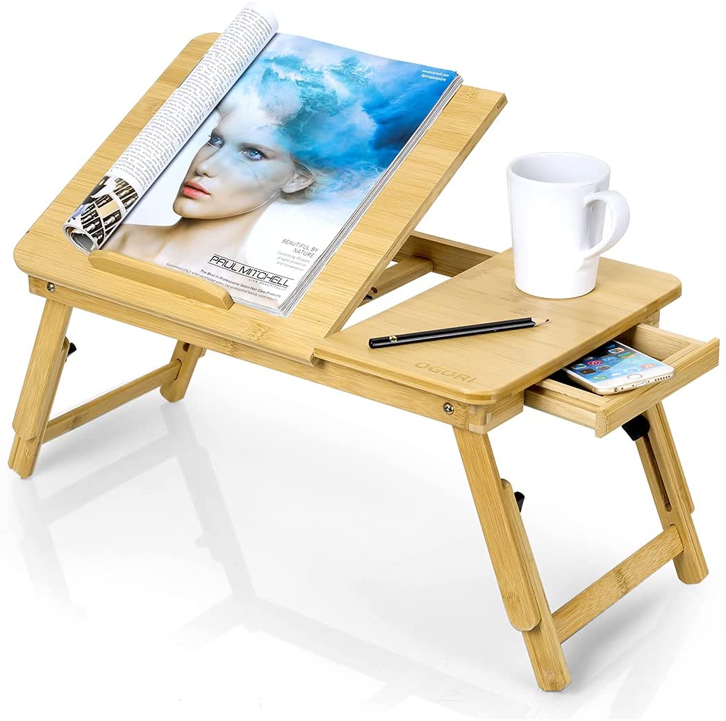 wooden laptop stand