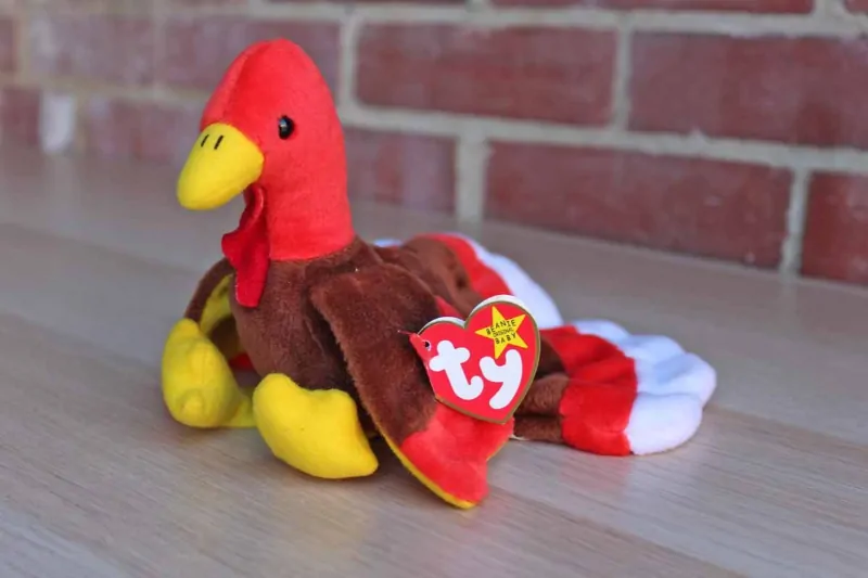 Gobbles the turkey.webp Gobbles the turkey rarest Beanie Babies