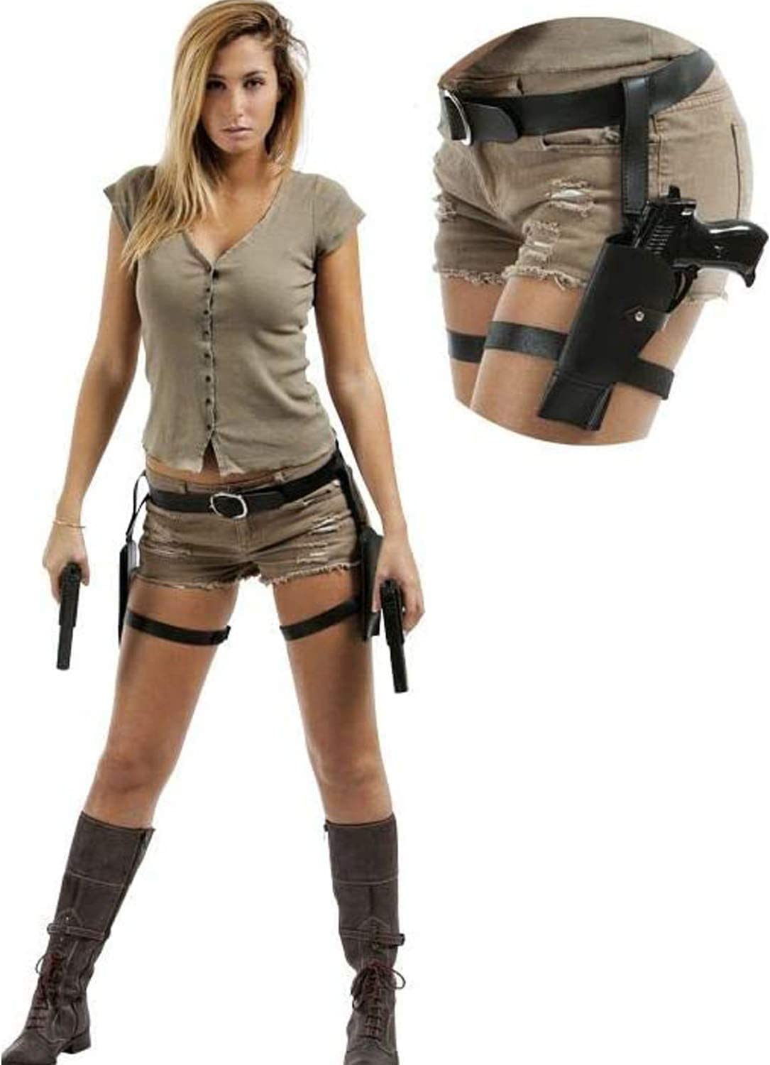 Lara Croft costume worn by woman - best fancy dress ideas